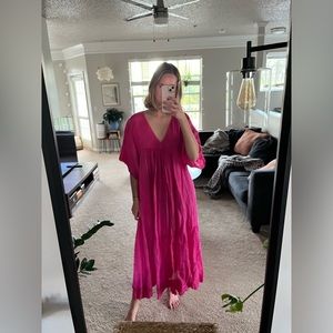 100% Linen dress from market in southern france